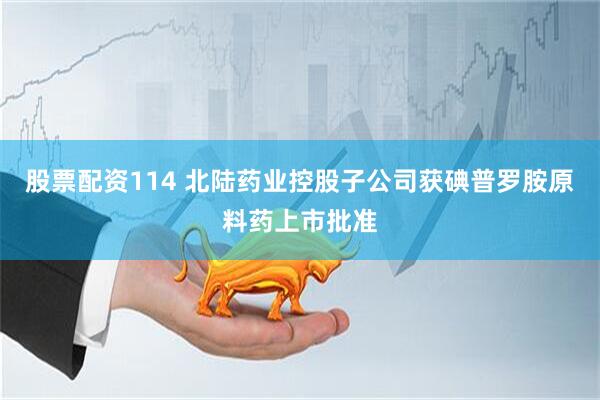 股票配资114 北陆药业控股子公司获碘普罗胺原料药上市批准