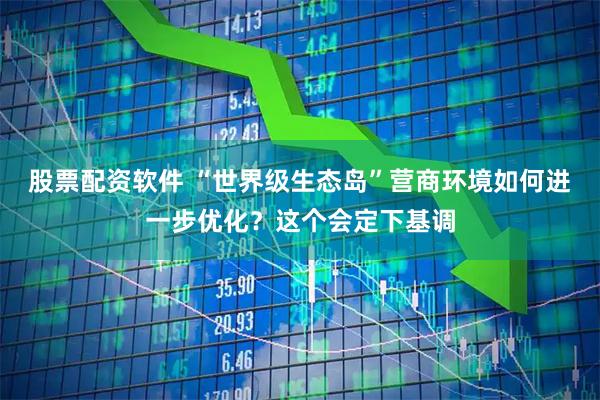 股票配资软件 “世界级生态岛”营商环境如何进一步优化？这个会定下基调